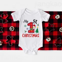Body bebé estampado ciervo Navidad manga corta fiesta