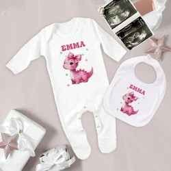Conjunto babero y body personalizado para bebé recién nacido