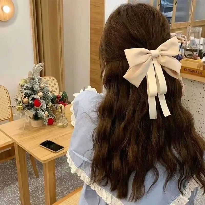 Pinza para el pelo con lazo de princesa elegante, cinta con lazo coreano a la moda, Clip de primavera para niños, accesorios bonitos para el cabello - imagen 3