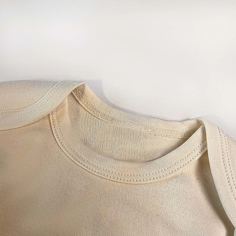 Body Unisex de algodón puro para recién nacido, pelele triangular de manga larga con cuello tipo sobre, ropa suave para Navidad, primavera y otoño - imagen 3