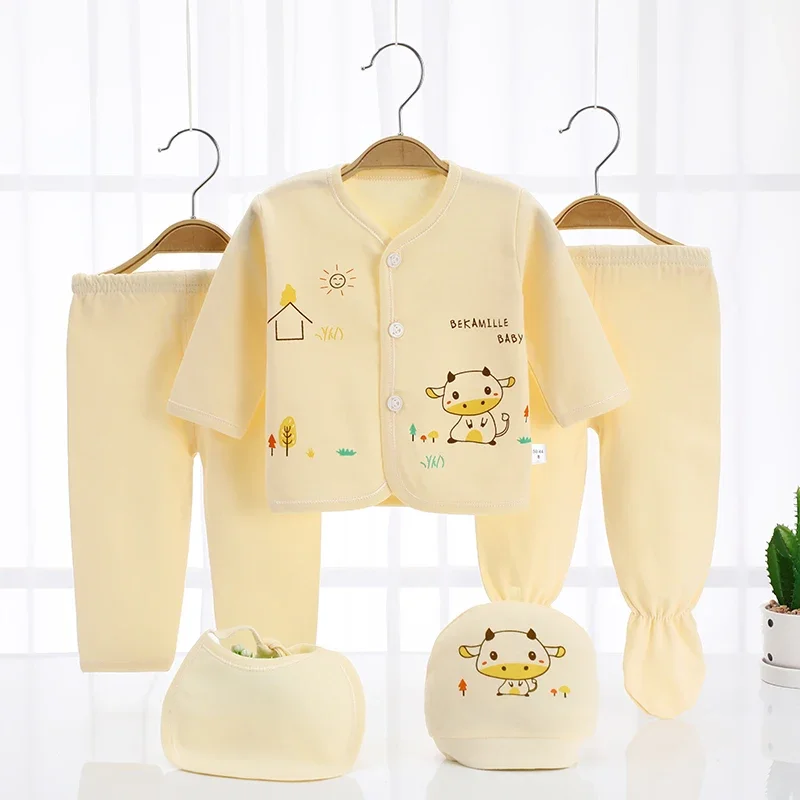 Conjunto bebé recién nacido algodón camiseta pantalón gorrito - imagen 2