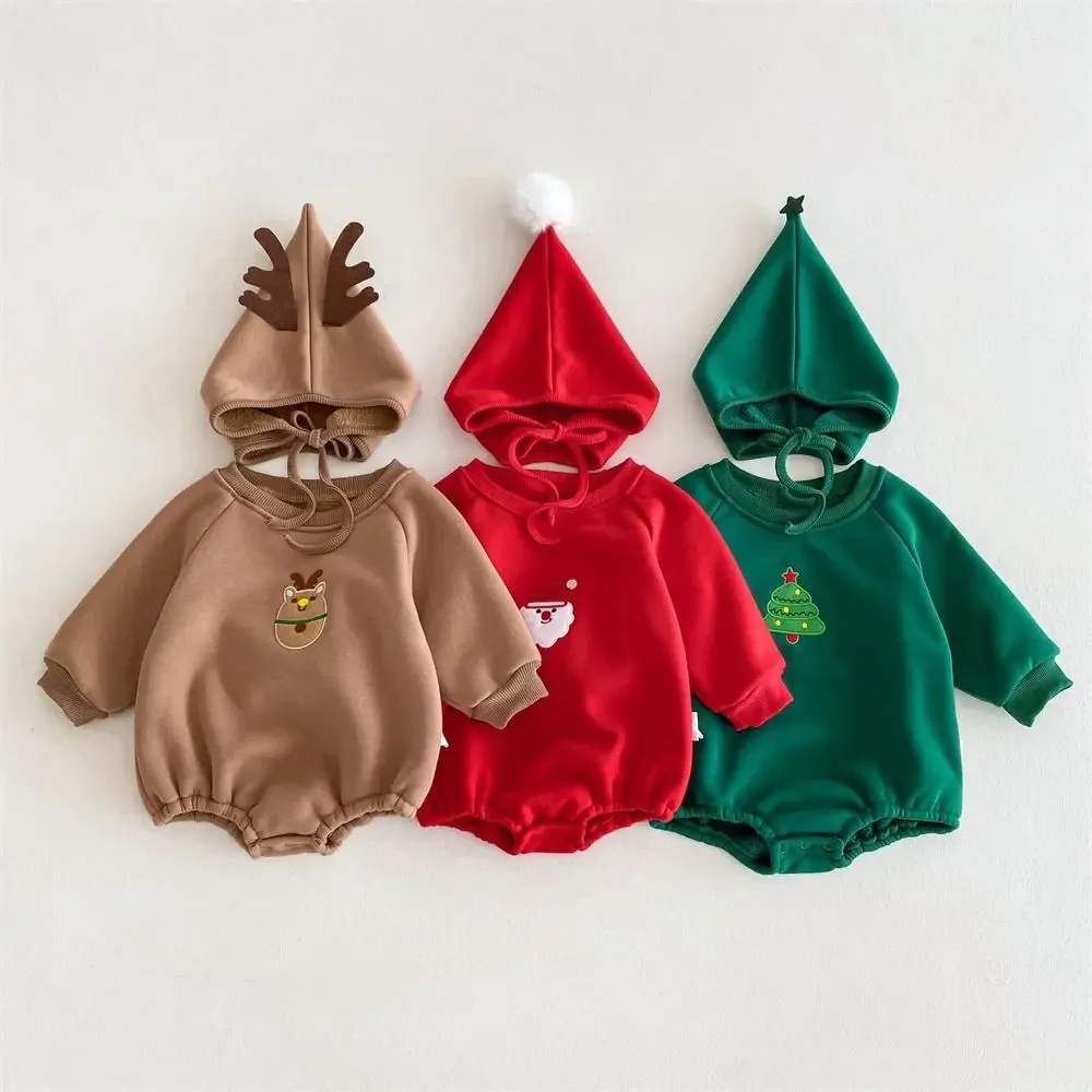 Pelele navideño bordado con sombrero para niños y niñas - imagen 5