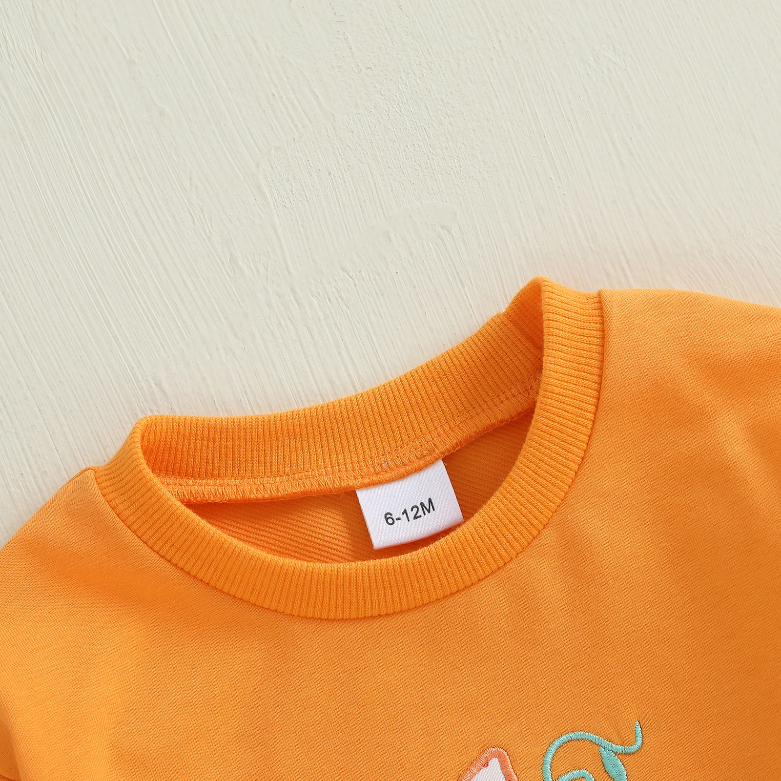 Sudadera para bebés y niñas, Tops de cuello redondo con bordado de calabaza/fantasma/árbol de Navidad a la moda, manga larga - imagen 4