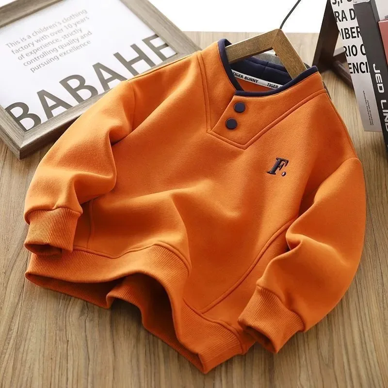 Sudadera con letras para niños – Jersé holgado informal de otoño - imagen 4