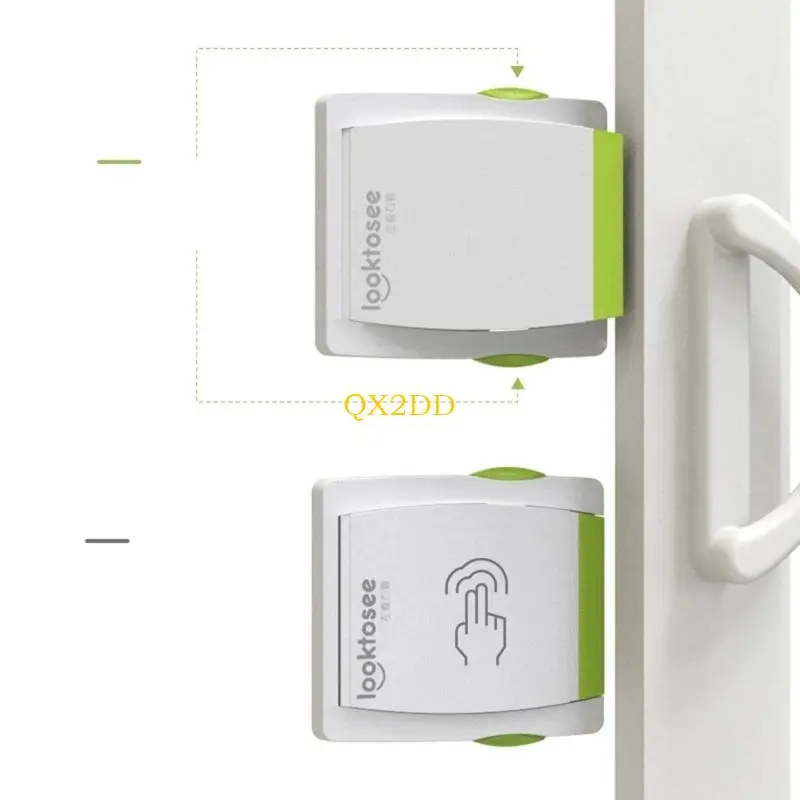 QX2D Cerradura seguridad para niños para puerta corrediza vidrio Seguridad para bebés Cerradura ventana deslizante - imagen 4