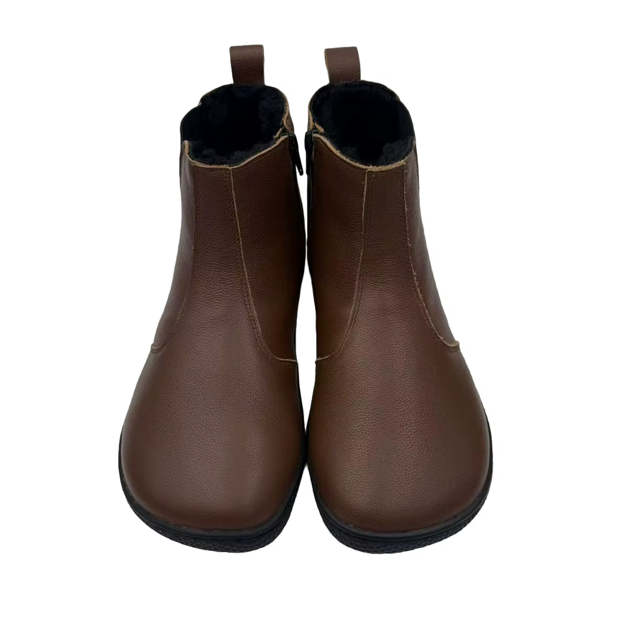 Tipsietoes Chelsea botas de invierno cuero genuino descalzo con forro y plantilla piel Natural Real cálida para mujer suela caída cero - imagen 2