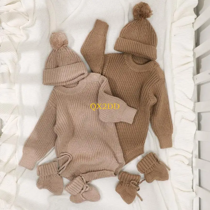 Gorro de punto invierno para bebé – Algodón elástico con pompon - imagen 5
