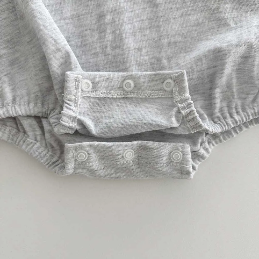 Pelele de verano para bebé recién nacido, mono de manga corta con estampado de oso y letras, traje infantil Unisex de 0 a 2 años - imagen 4