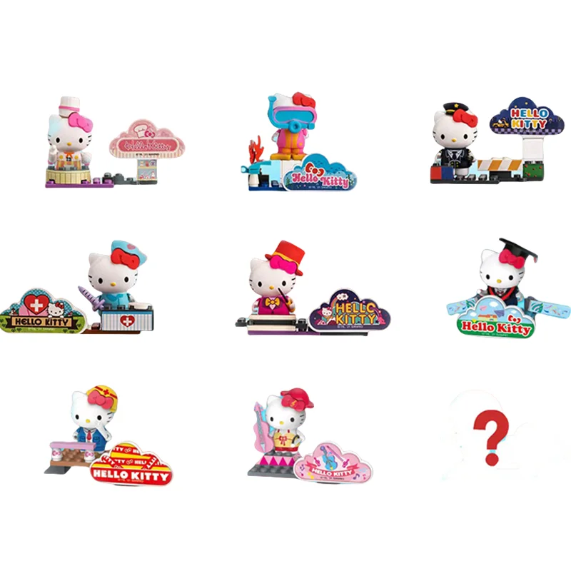Sanrio Hello Kitty Anime figura de acción modelos periféricos juguetes de ensamblaje adorno de escritorio cajas ciegas regalos de Festival para niños - imagen 2