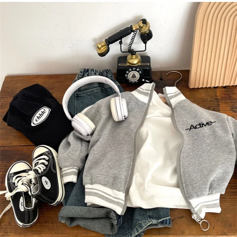 Chaqueta béisbol niño – Abrigo ligero primavera/otoño - imagen 4