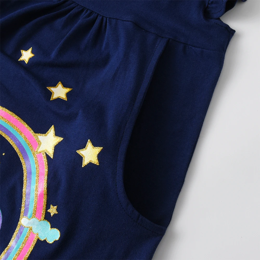 DXTON Vestido sin mangas para niña con bolsillo – Cómodo y veraniego - imagen 4