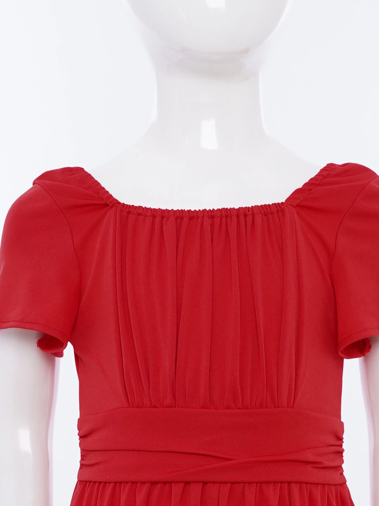 Vestido de flores para niñas, elegante vestido de verano de manga corta con cordones en la espalda y volantes fruncidos para fiesta de cumpleaños, boda, vacaciones en la playa - imagen 5