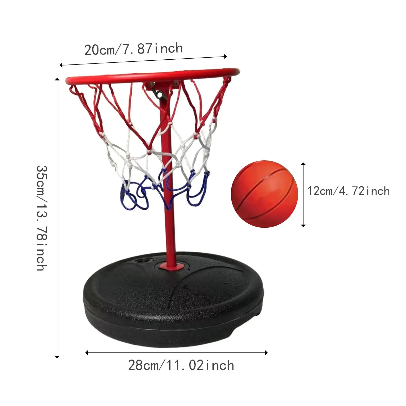 Pool Basketball Hoop with Multifunction Water Toys Water Basketball Stand for Kids Ages 6+ Family Children Teens Traveling