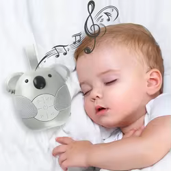 Koala portátil con sonido para dormir, máquina de ruido blanco para niños pequeños, reproductor de música relajante, Monitor de sueño para el hogar, cochecito de habitación de bebé