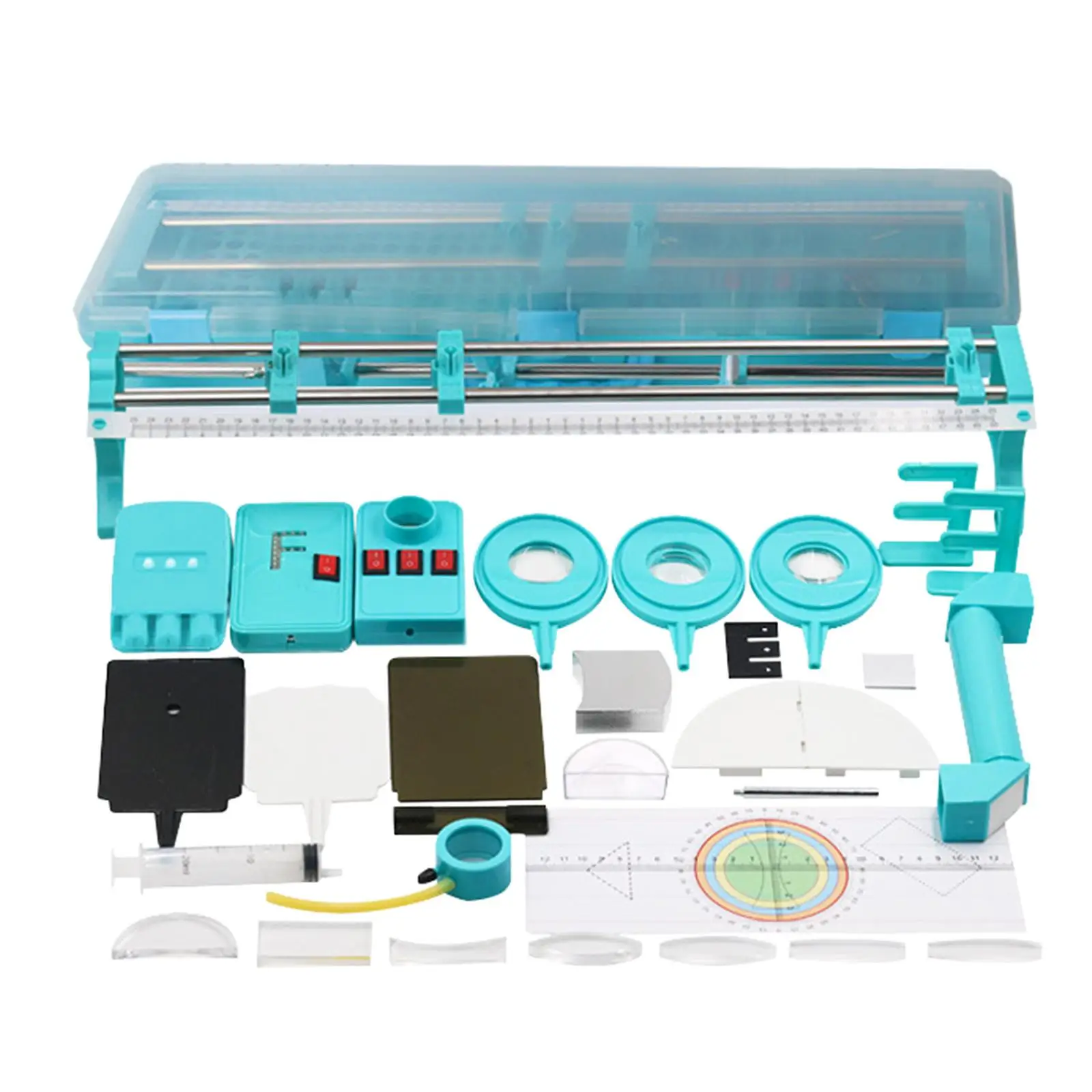 Physics Optics Experiment Kits Optical Experiment Box Small Hole Imaging Concave Convex Lens for Gift School Boys and Girls