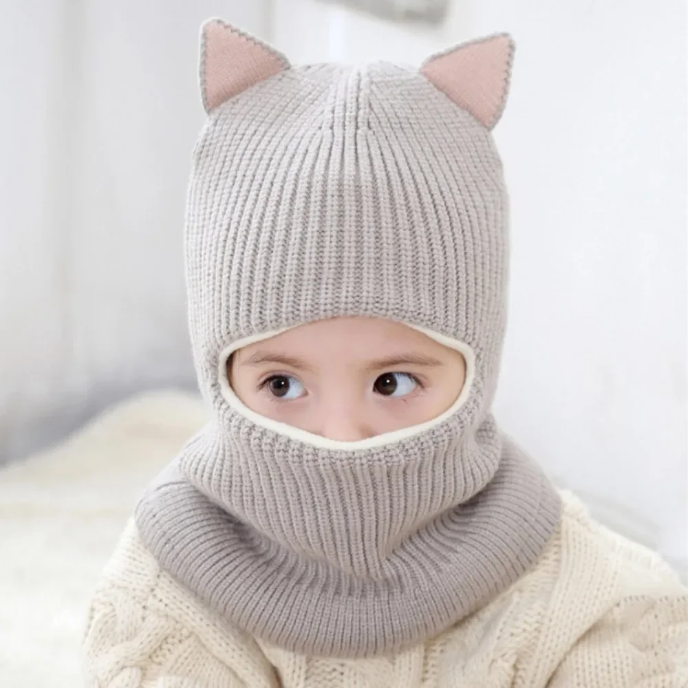Pasamontañas de punto grueso para niños – Gorro cálido y suave - imagen 2