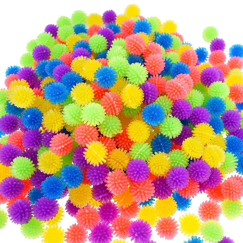 12 Uds TPR Bayberry Ball Hedgehog Mini Bola de masaje para Yoga Bola de masaje de pies ventilación descompresión suave Squishy juguete para apretar