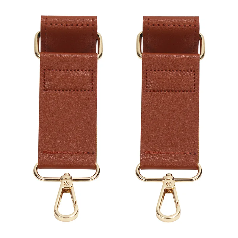 Ganchos para cochecito de 2/4 Uds., ganchos metálicos de cuero PU para café negro, hebilla de gancho para cochecito de longitud ajustable para colgar accesorios para cochecito - imagen 4