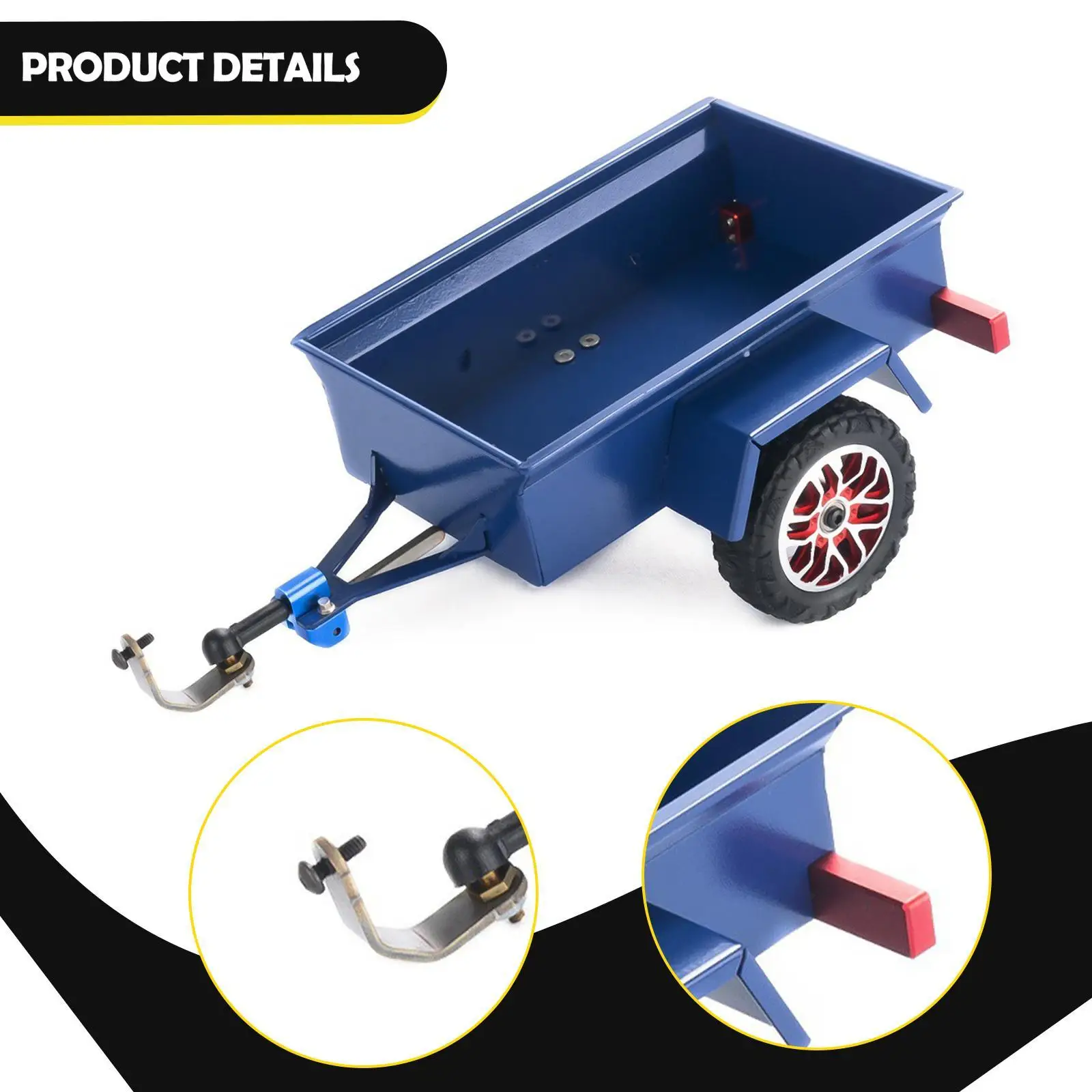 Remolque metálico para coche a control remoto – Fácil instalación - imagen 5