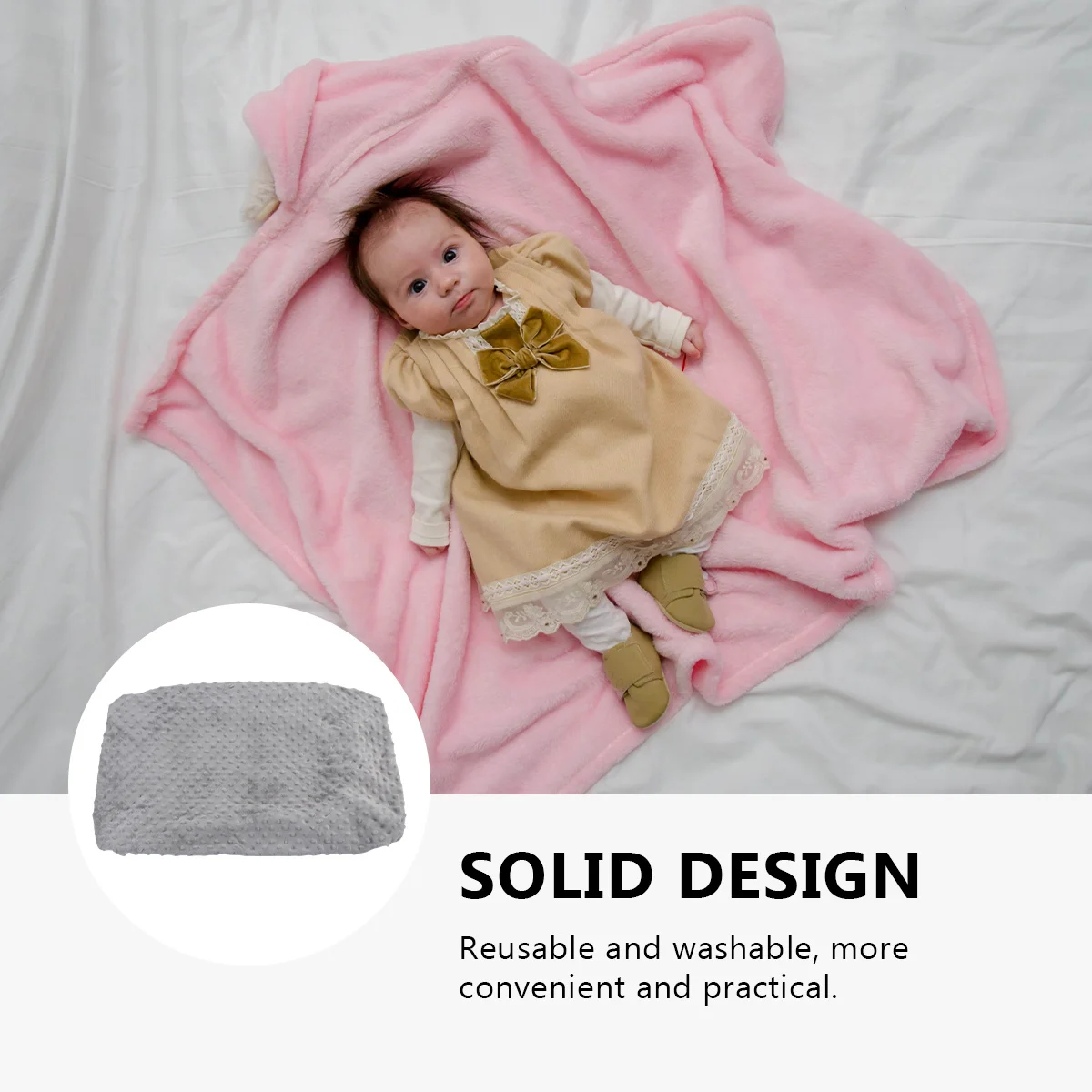 Cubierta para cambiador de bebé, almohadilla para cambiar pañales lavable reutilizable para recién nacidos, tela de algodón transpirable, juego de cama infantil, accesorio - imagen 4