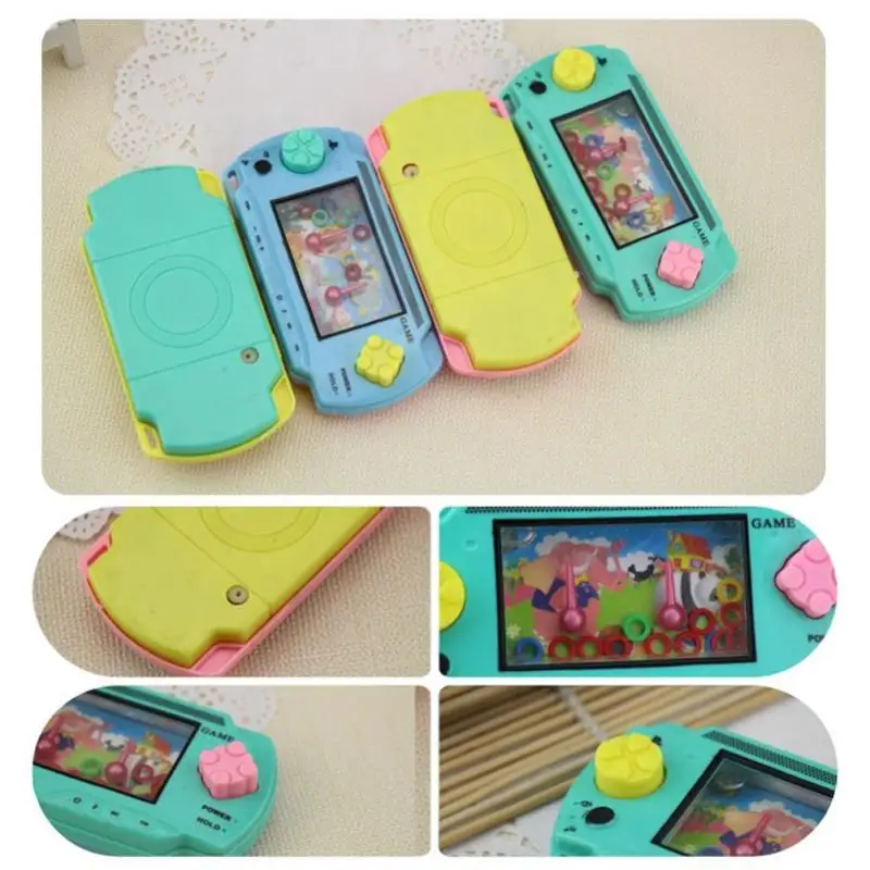 Juego de anillo de agua, anillo subacuático, máquina de juego de agua de media luna, máquina de juego de lanzamiento de anillo de dibujos animados, juguete de mano Retro para niños - imagen 3
