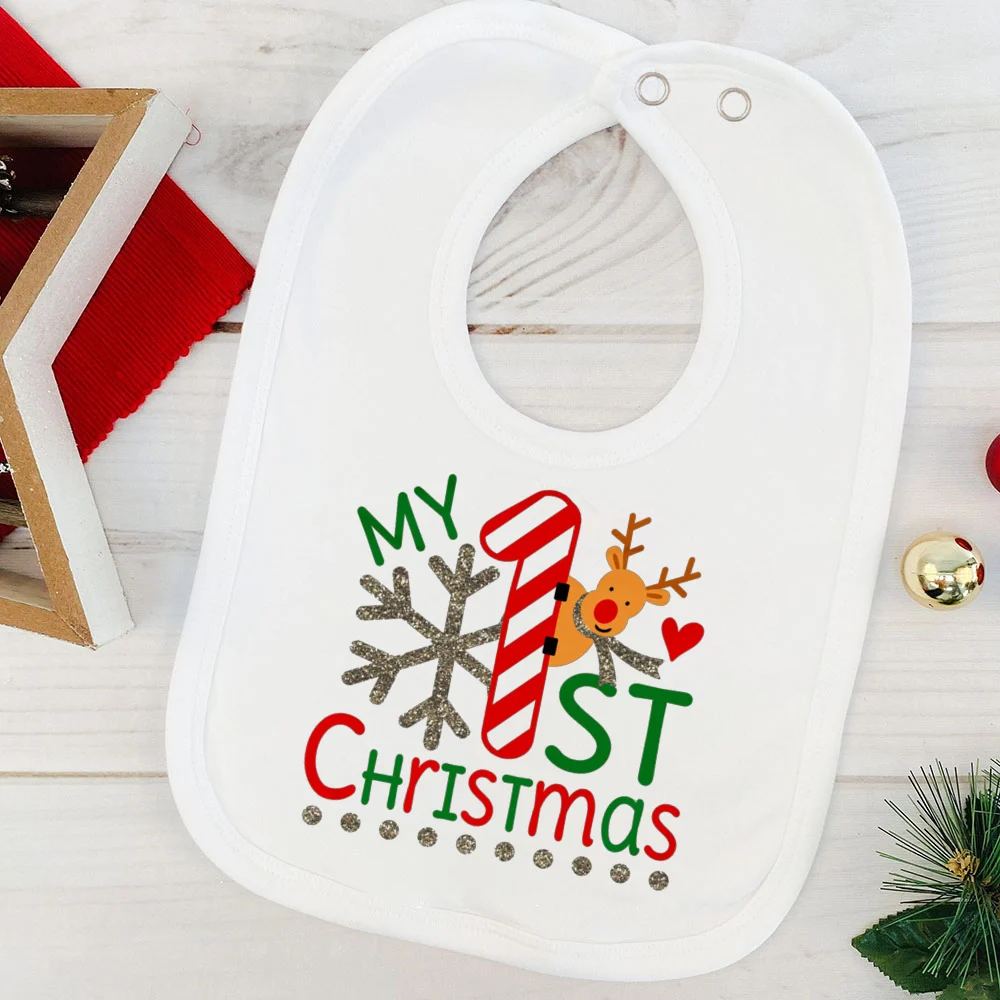 Babero de Navidad para recién nacido – Mi Primera Navidad - imagen 2