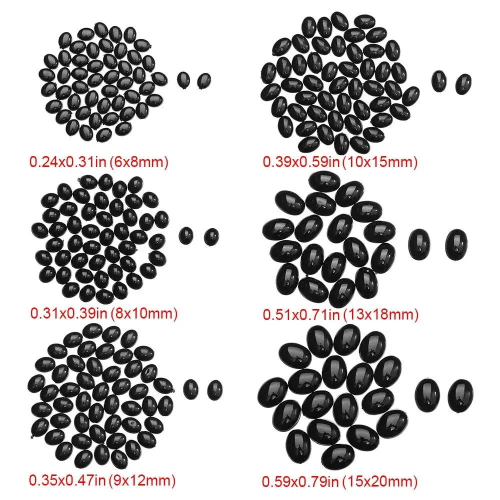 Ojos de seguridad para peluches y muñecos de tela en plástico negro - imagen 5