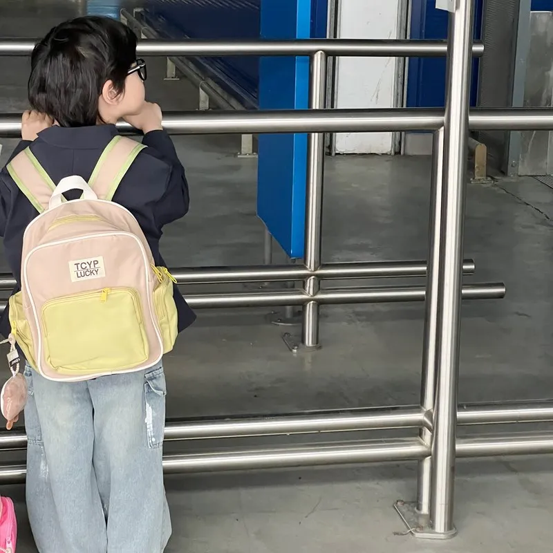 Mochilas coreanas bonitas para niños, bolsos de retales para niñas y niños, mochila escolar para guardería, bolsa de almacenamiento de viaje para niños pequeños 2024 - imagen 2