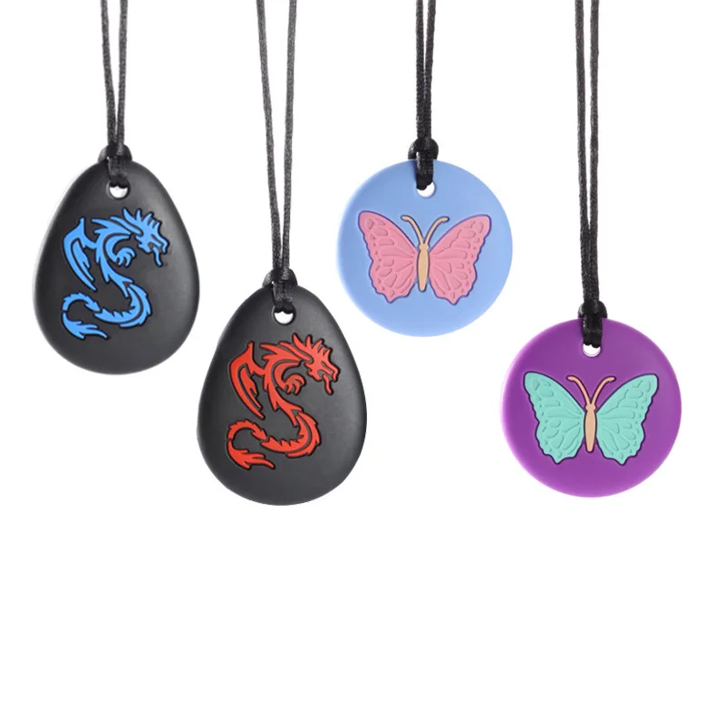 Collar dentición mariposa silicona – Mordida segura para bebés