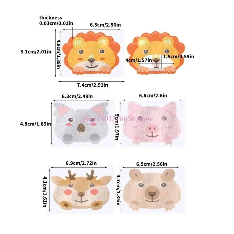 Tiras nasales infantiles anti-ronquidos – Diseño animal suave - imagen 5
