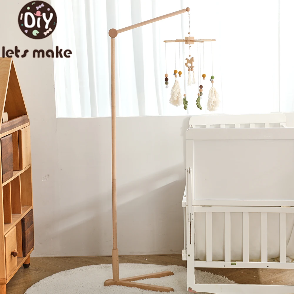 Móvil de madera con sonajeros para cuna – Decoración guardería