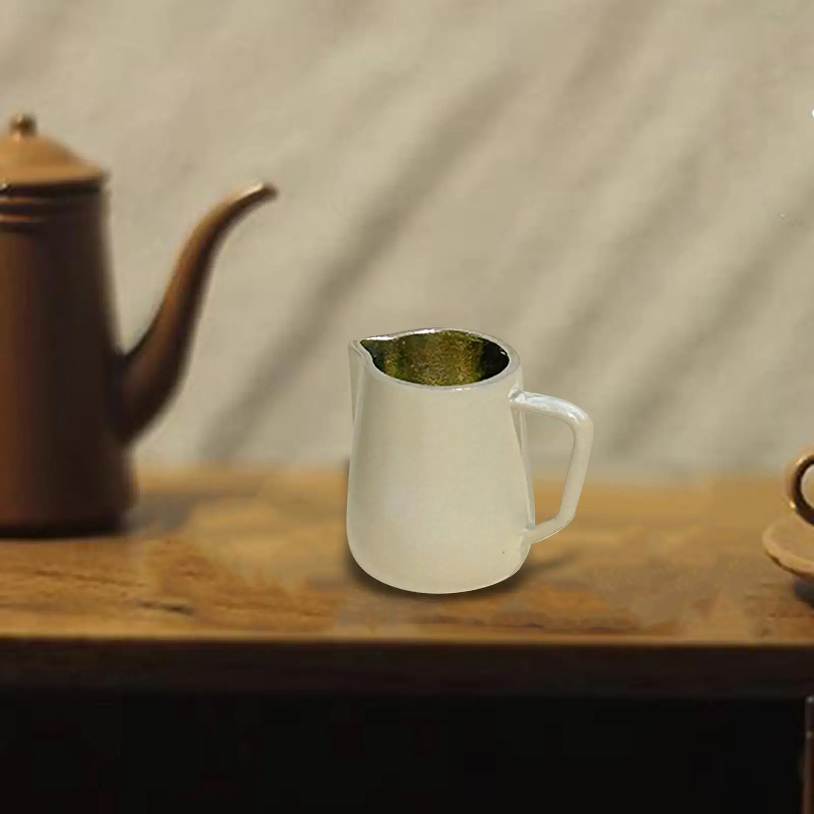2xMilk Pitcher Model Tiny Milk Frothing Jug 1/6 1/12 Scale Dollhouse Miniature