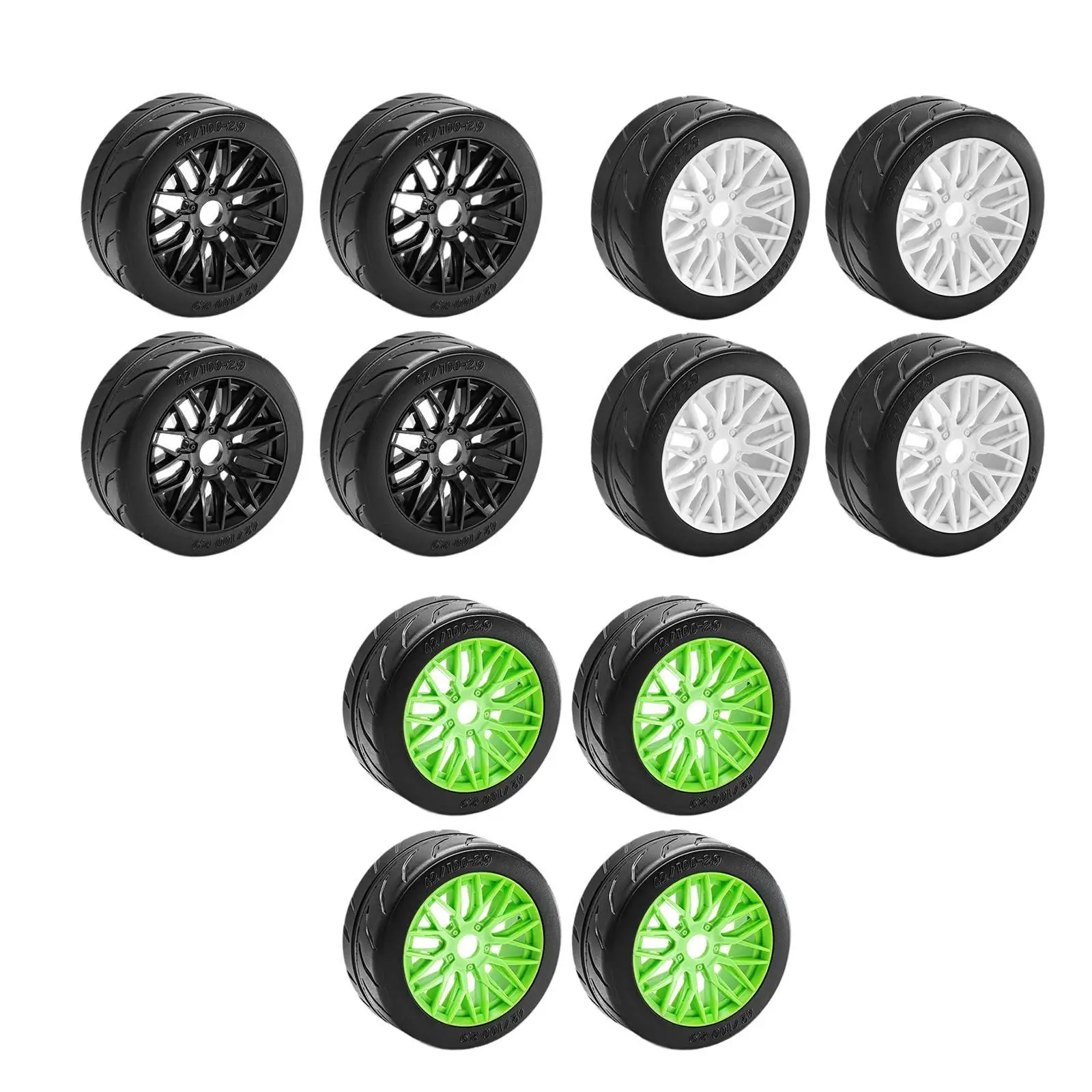 4x 1:8 RC Tires Assembly Supply Modification High Performance DIY Replacement Crawler Remotes Control Vehicle Hobby Model Truck