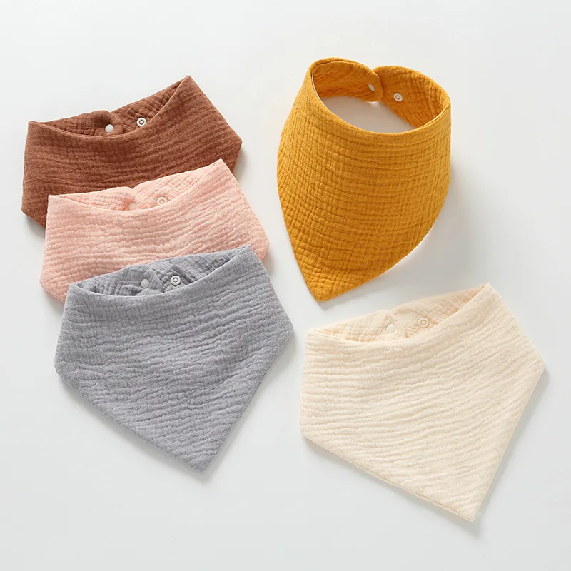 Babero triangular de algodón suave para bebé – Ajuste práctico - imagen 5