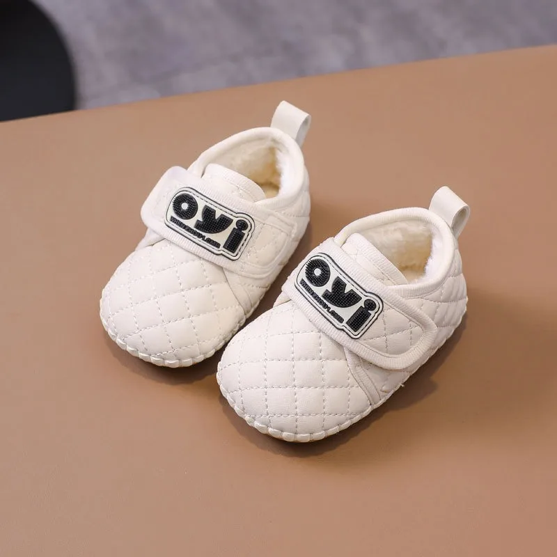 Otoño Invierno, botas de nieve para bebés y niños, zapatos informales para niños al aire libre, suela suave antideslizante, botas de felpa para niños pequeños, zapatos infantiles - imagen 4