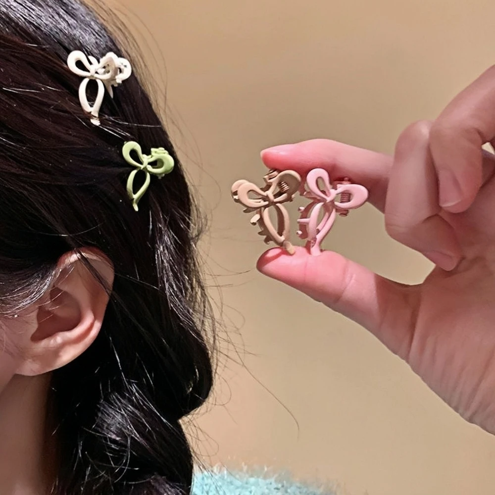 2 uds Mini lazo para el pelo, accesorios para el cabello de cangrejo para mujer, pinzas para el pelo con lazo sólido, horquillas, pasadores para niñas, diademas, regalos de fiesta