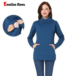 Sudadera de embarazo con capucha y algodón elástico