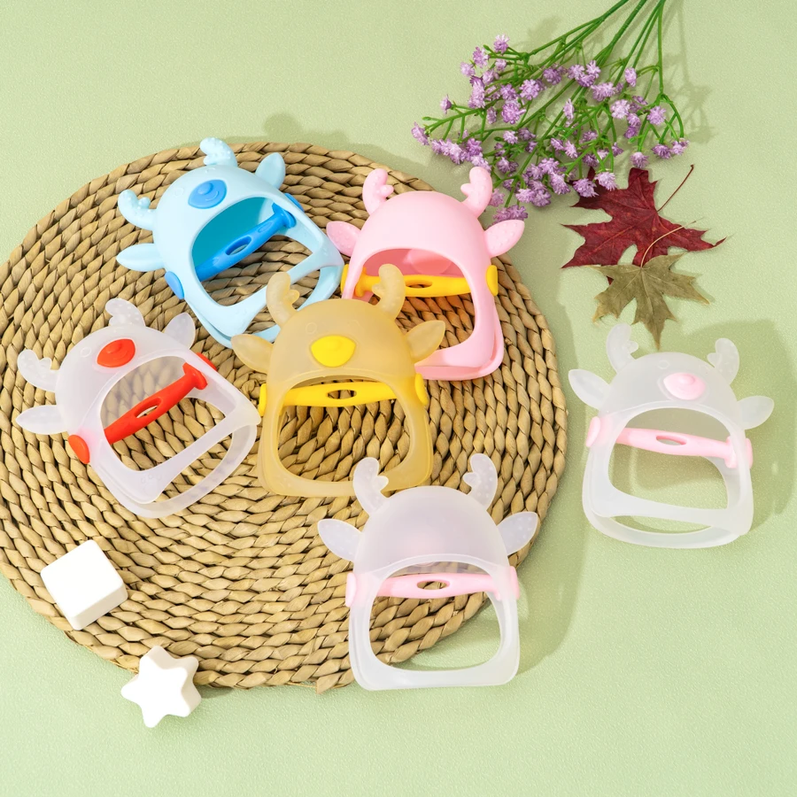 Mordedores de silicona para bebé, juguetes suaves con forma de ciervo de dibujos animados, utensilios bonitos para el cuidado del bebé, artículos de lactancia para bebé, 1 unidad