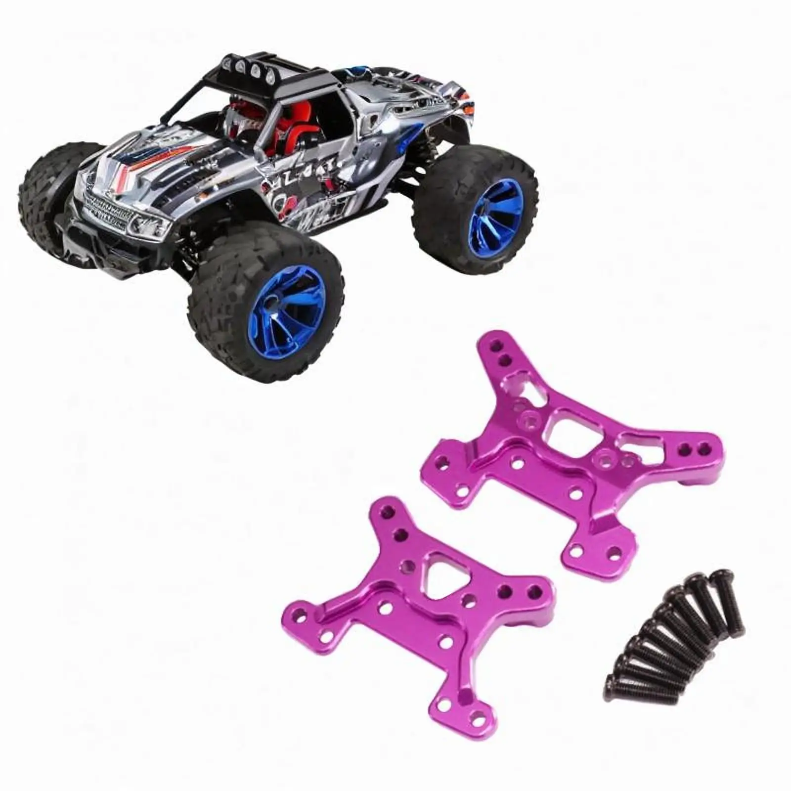 Aluminum Alloy Front & Rear Shock Towers Easy to Install RC Car Shock Mounts for