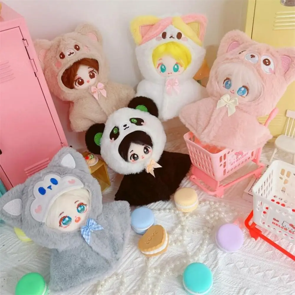 Ropa para muñecas y peluches – Conjunto con capa suave de dibujos animados - imagen 3