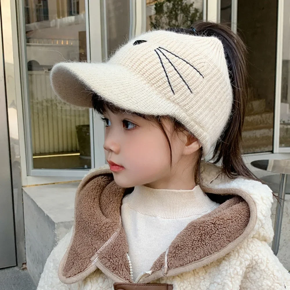 Gorro invernal con orejas de gato para niños – Tela elástica