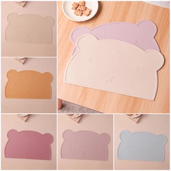 Mantel individual de silicona para niños colorido sin BPA lavavajillas