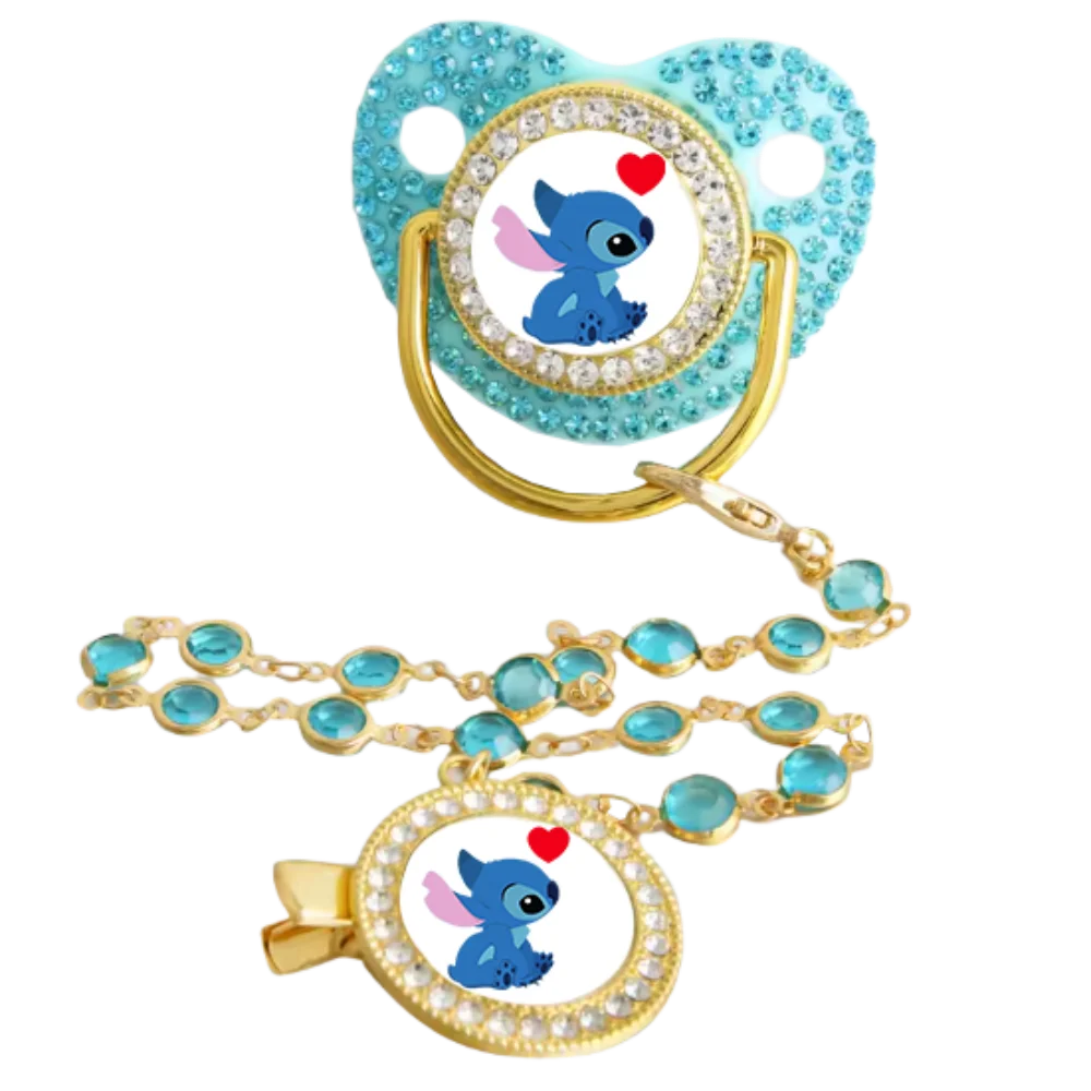 신생아 수유 선물 아기 젖꼭지 및 젖꼭지 클립 BPA 프리 애니메이션 실리콘 아기 젖꼭지 블링 신생아 젖꼭지 및 젖꼭지 클립 - imagen 3