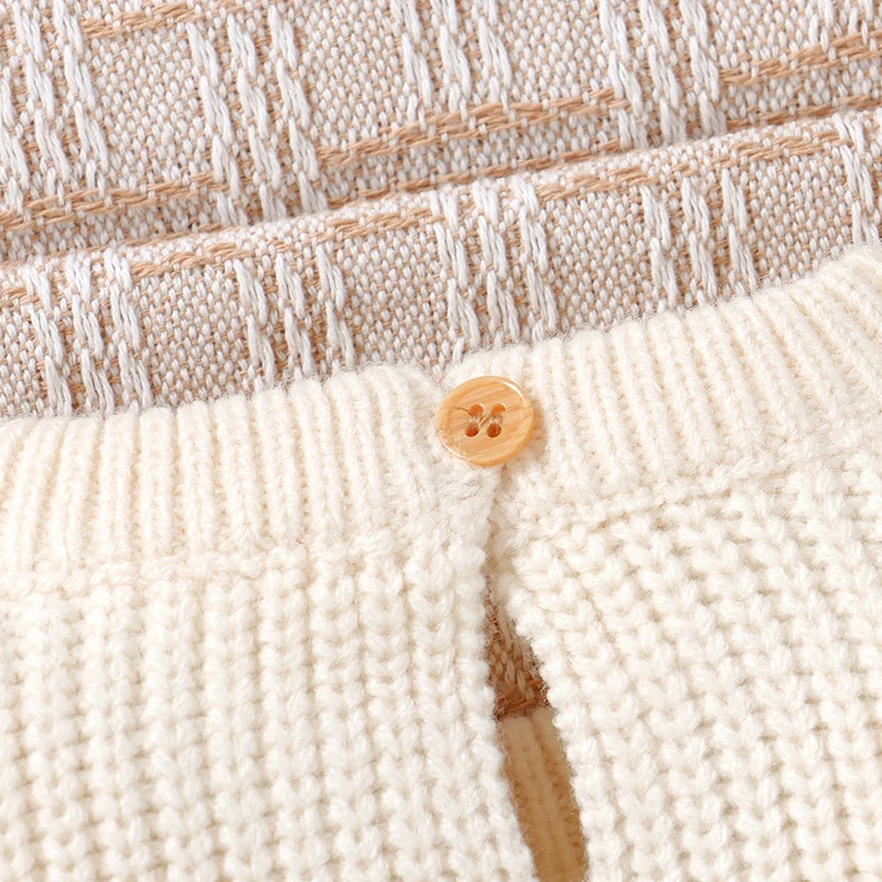 Pelele bebé manga larga para otoño e invierno – Recién nacido unisex beige - imagen 3