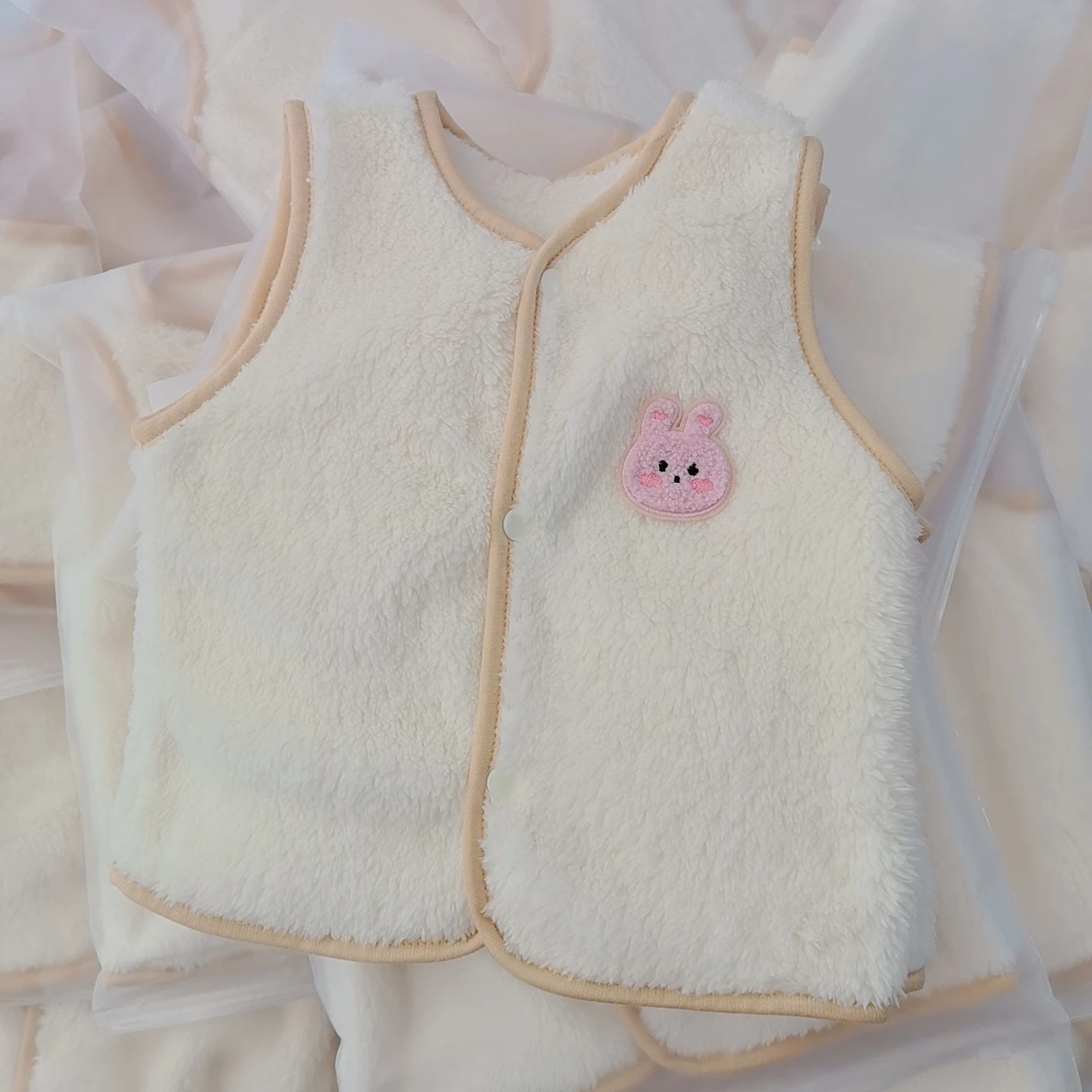 Lindo chaleco de bebé para niños de 6 a 24 meses, ropa de invierno para niños y niñas, chaleco térmico grueso para niños, chaleco de felpa suave, abrigo exterior - imagen 5