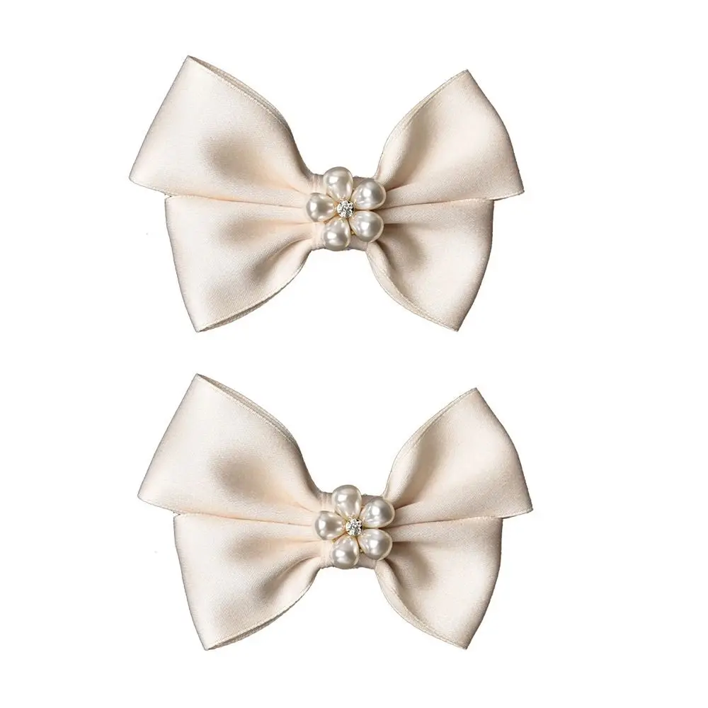 Clips de zapatos de perlas elegantes y extraíbles para mujer, hebilla decorativa para zapatos con lazo, 2 uds. - imagen 4