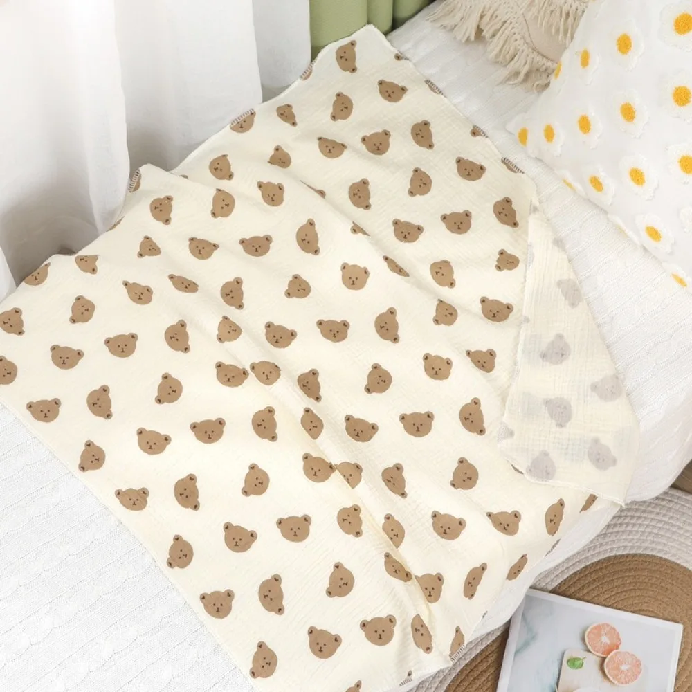 Nueva manta de recepción con estampado de dibujos animados, manta suave de doble capa para envolver, manta de algodón para recién nacido - imagen 2