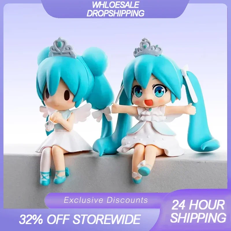 Hatsune Miku Q versión figura Kawaii PVC modelo de juguete para fanáticos de Anime juguetes perfectos regalos para niños decoración de coche