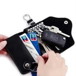 Portallaves de cuero genuino para llaves de coche