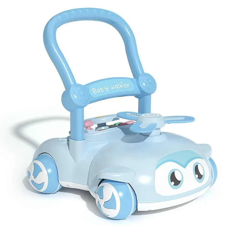Andador de bebé multifuncional con música para niños, andador de empuje manual antivuelco para caminar - imagen 2